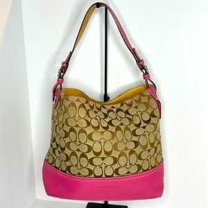 COACH Signature Fabric Bucket Bag